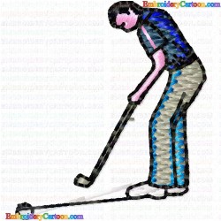 Golf 200 Embroidery Design