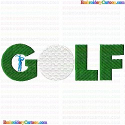 Golf 204 Embroidery Design