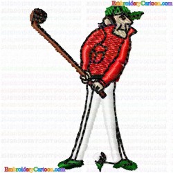 Golf 207 Embroidery Design