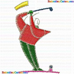 Golf 20 Embroidery Design