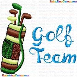 Golf 211 Embroidery Design