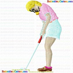 Golf 212 Embroidery Design