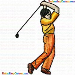 Golf 215 Embroidery Design