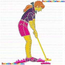 Golf 22 Embroidery Design