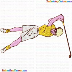 Golf 2 Embroidery Design