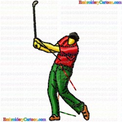 Golf 30 Embroidery Design