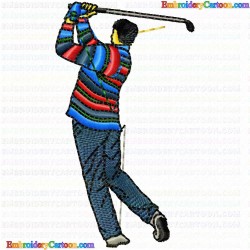 Golf 37 Embroidery Design