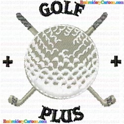 Golf 41 Embroidery Design