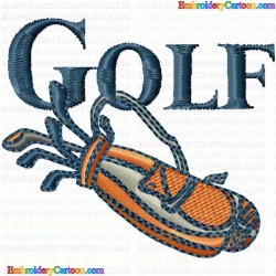 Golf 42 Embroidery Design