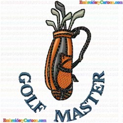 Golf 43 Embroidery Design