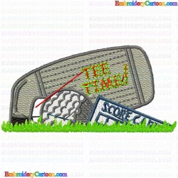 Golf 52 Embroidery Design