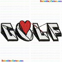 Golf 53 Embroidery Design