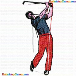 Golf 56 Embroidery Design