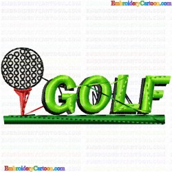 Golf 59 Embroidery Design