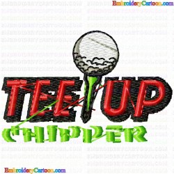 Golf 64 Embroidery Design