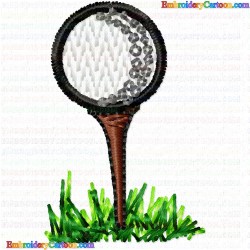 Golf 74 Embroidery Design