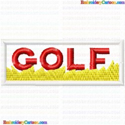 Golf 7 Embroidery Design