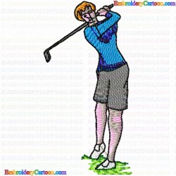 Golf 81 Embroidery Design