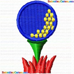 Golf 82 Embroidery Design