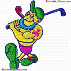 Golf 83 Embroidery Design