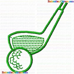 Golf 85 Embroidery Design