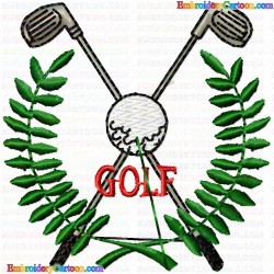 Golf 89 Embroidery Design