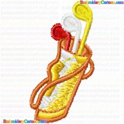 Golf 8 Embroidery Design