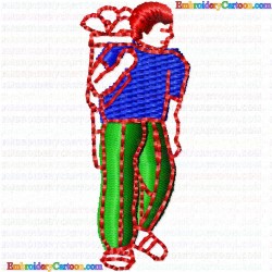 Golf 92 Embroidery Design