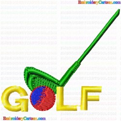 Golf 95 Embroidery Design