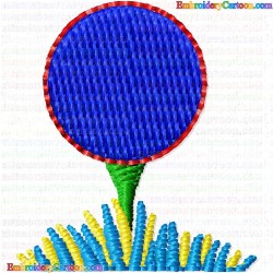 Golf 96 Embroidery Design