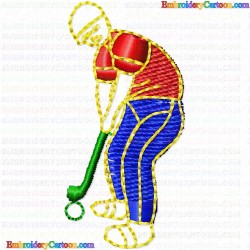 Golf 99 Embroidery Design