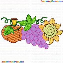 Grapes 16 Embroidery Design