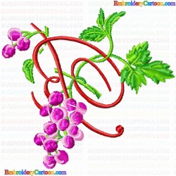 Grapes 4 Embroidery Design