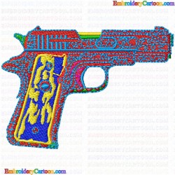 Guns 13 Embroidery Design