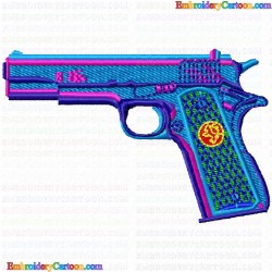 Guns 16 Embroidery Design