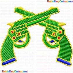 Guns 45 Embroidery Design