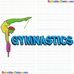 Gymnastics 1 Embroidery Design