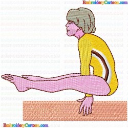 Gymnastics 2 Embroidery Design