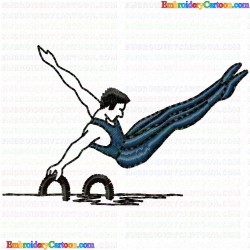 Gymnastics 3 Embroidery Design