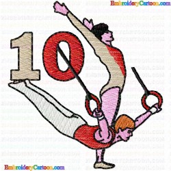 Gymnastics 4 Embroidery Design