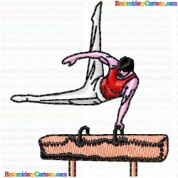 Gymnastics 5 Embroidery Design