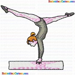 Gymnastics 9 Embroidery Design