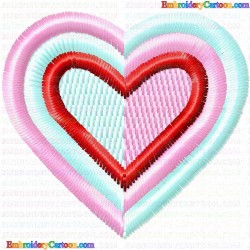 Hearts 102 Embroidery Design