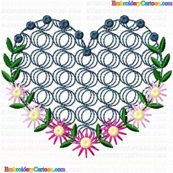 Hearts 106 Embroidery Design