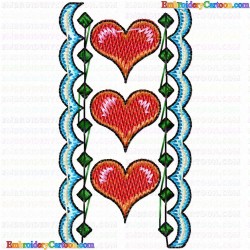 Hearts 10 Embroidery Design