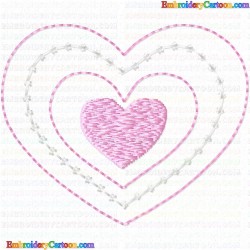 Hearts 111 Embroidery Design