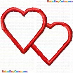 Hearts 14 Embroidery Design