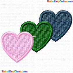 Hearts 19 Embroidery Design