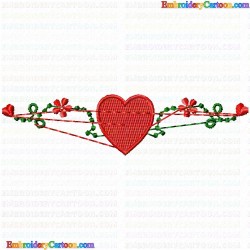 Hearts 21 Embroidery Design