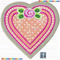 Hearts 3 Embroidery Design